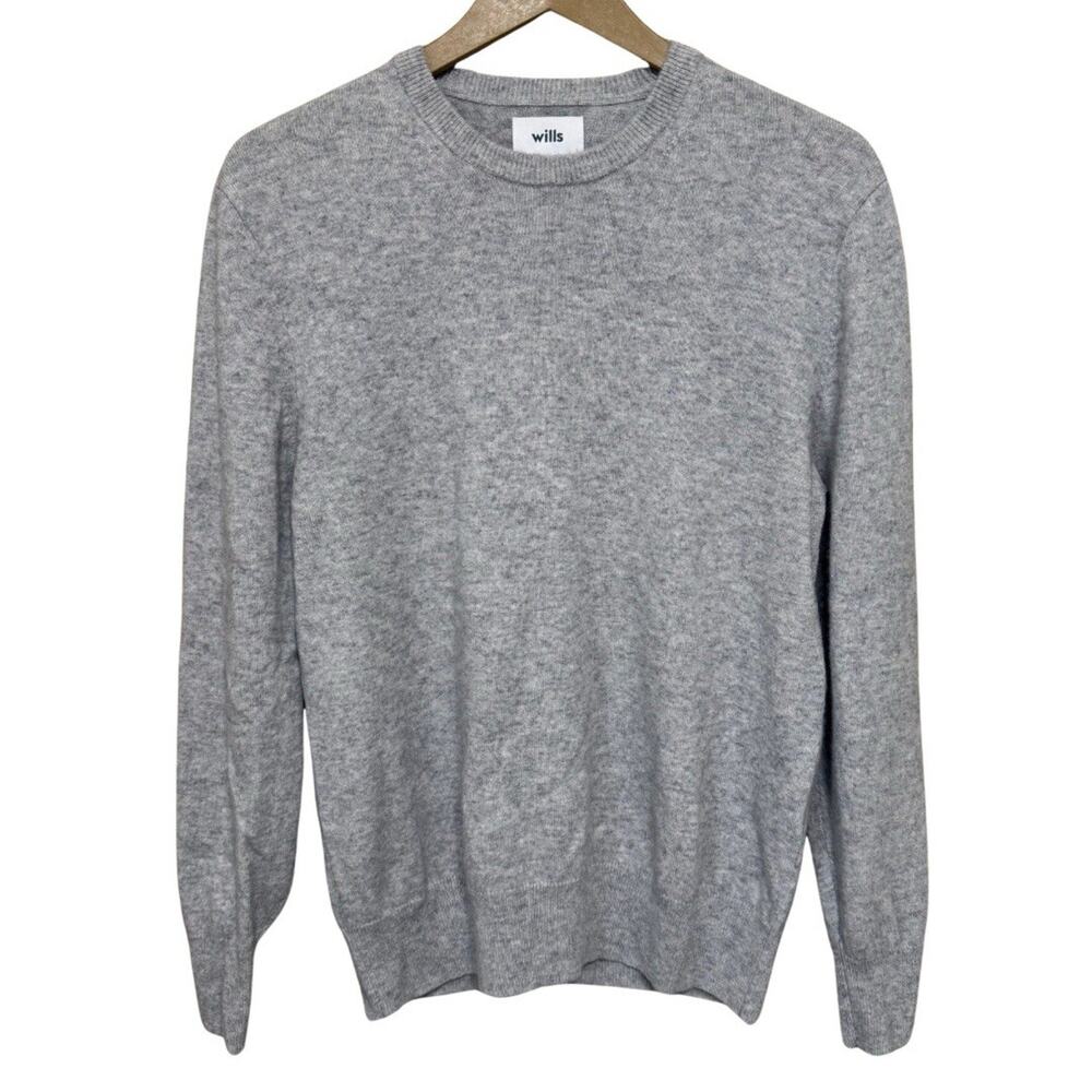Huckberry Wills 100% Cashmere Sweater Men’s M Light Gray Crewneck Pullover